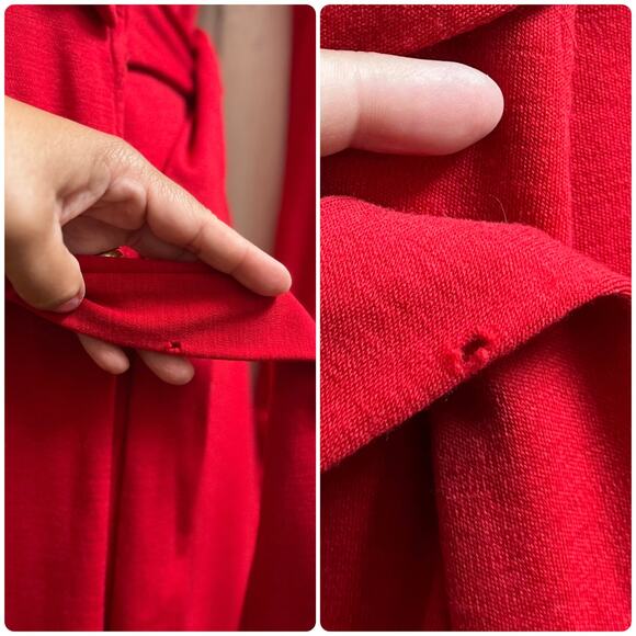 Diane Von Furstenberg Volante FLAW Wool Deep V Neck Pocket Wrap Dress Size 10 - Picture 10 of 14